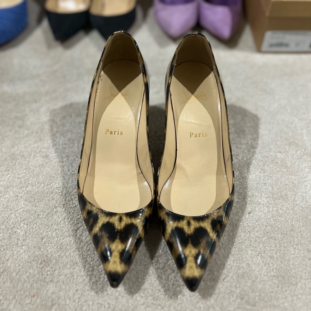 Christian Louboutin Leopard Print Kitten Heels